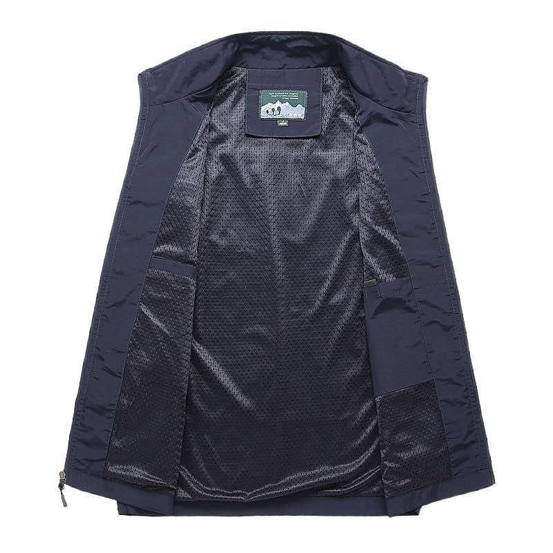 Zip-Up Stand Collar Vest for Men - View 3